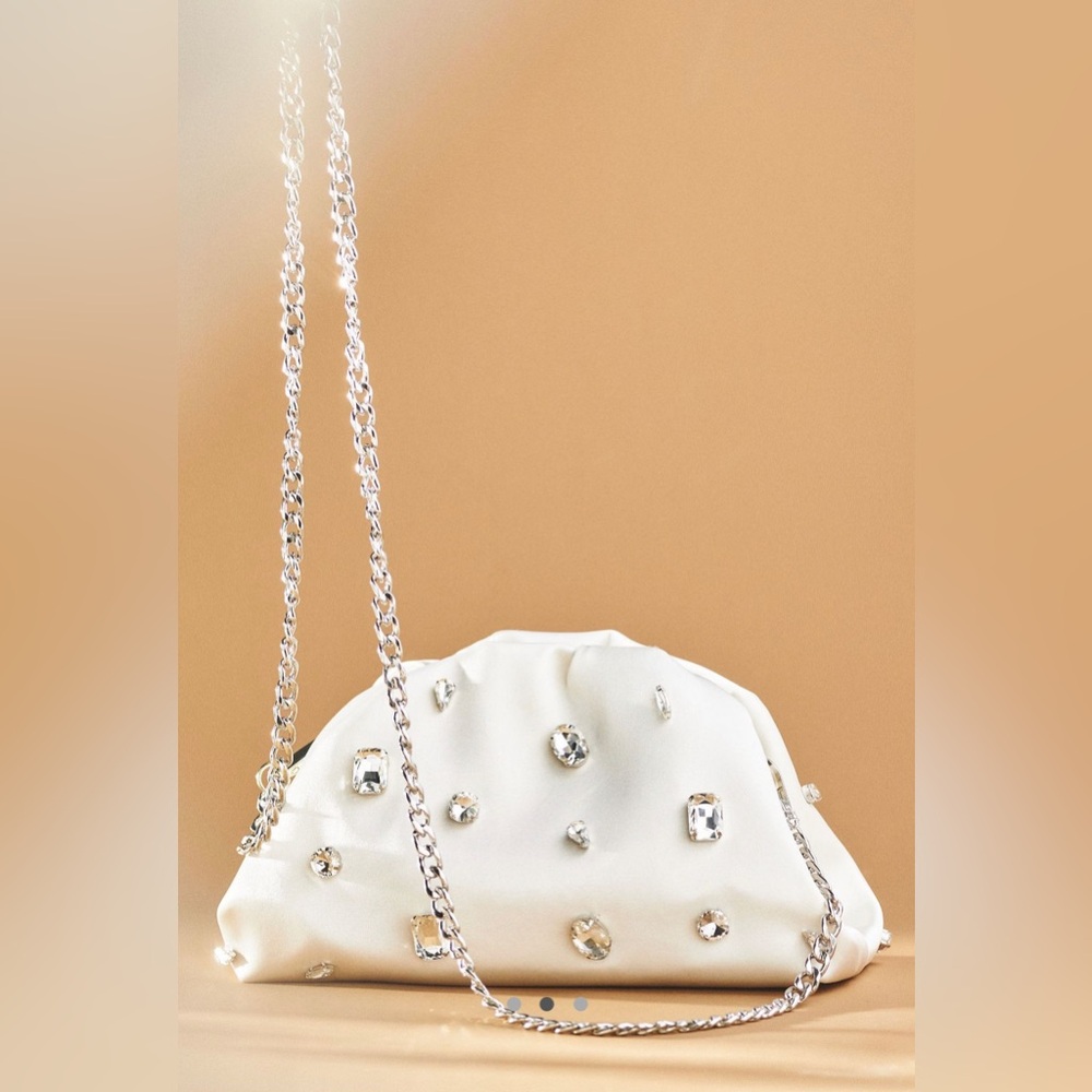 Anthropologie Frankie Mini Rhinestone Clutch
